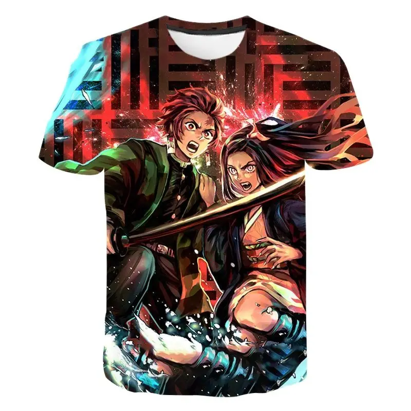 New Summer Sweatshirts Kimetsu No Yaiba 3D T Shirts Boy Girl Kids Fashion Casual Short Sleeve Men Women Children Printed T-shirt