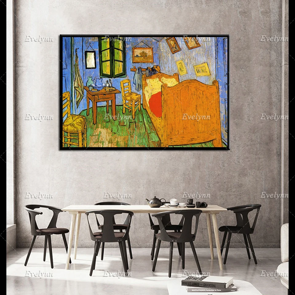 Abstract Van Gogh Painting,Bedroom in Arles Oil Painting Posters And Prints On Canvas Wall Art Modular Pictures Living Home Room