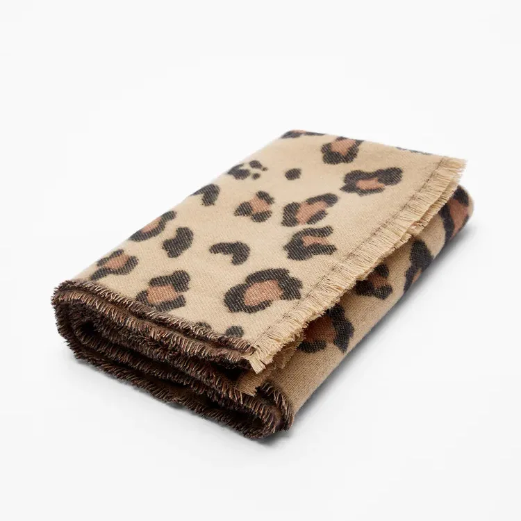 Winter Scarf Women Cashmere Warm Pashmina Leopard Foulard Female Scarves Wraps Thick Soft Bufanda Short Tassels Shawl Long Stole