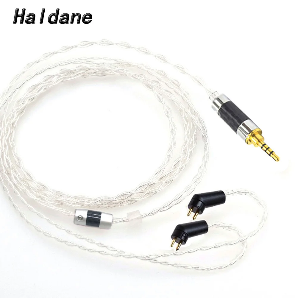 

Haldane 1.2 Meter 2.5/3.5/4.4mm Balanced 4 Cores Silver Plated Headphone Upgrade Cable for ER4P ER4B ER4S Headphones