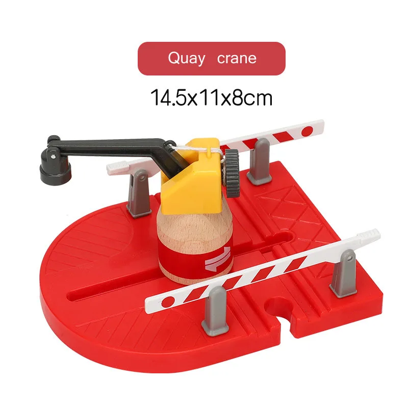 All Kinds of Wooden Train Track Railway Accessories Magnetic Crane Tender Fit For Biro All Brands Wood Track Educational Toys