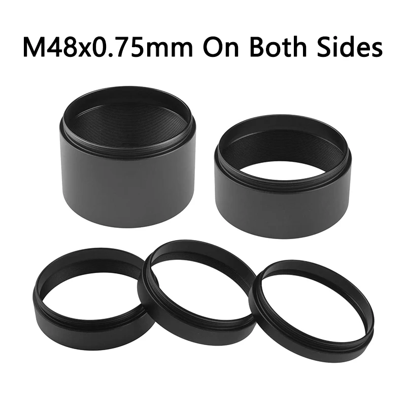 StarDikor M48 Extension For Cameras And Eyepieces Length3/5/7/10/12/15/20/30mm M48x0.75 on Both Sizes Full Metal