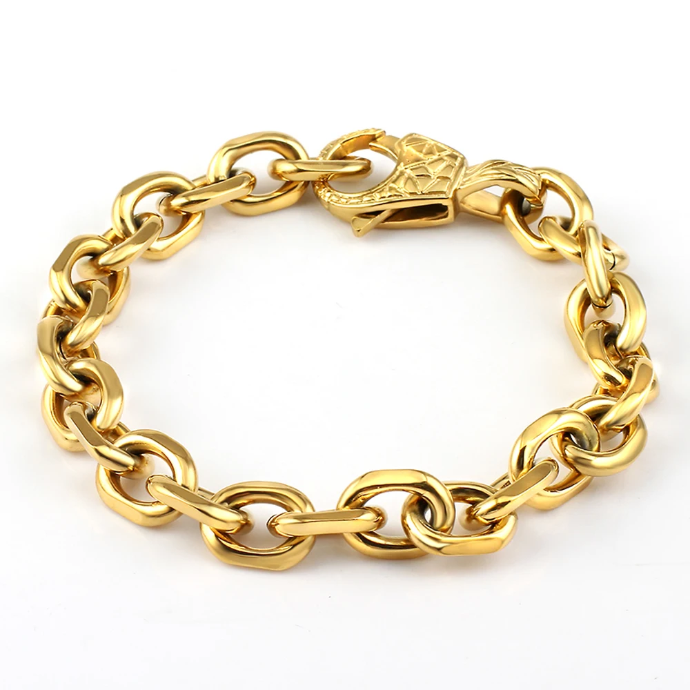 

316L Stainless Steel Gold Color O-Chain Bracelat Bangles For Women Men Accesories Jewelry Waterproof Bracelets Factory Wholesale