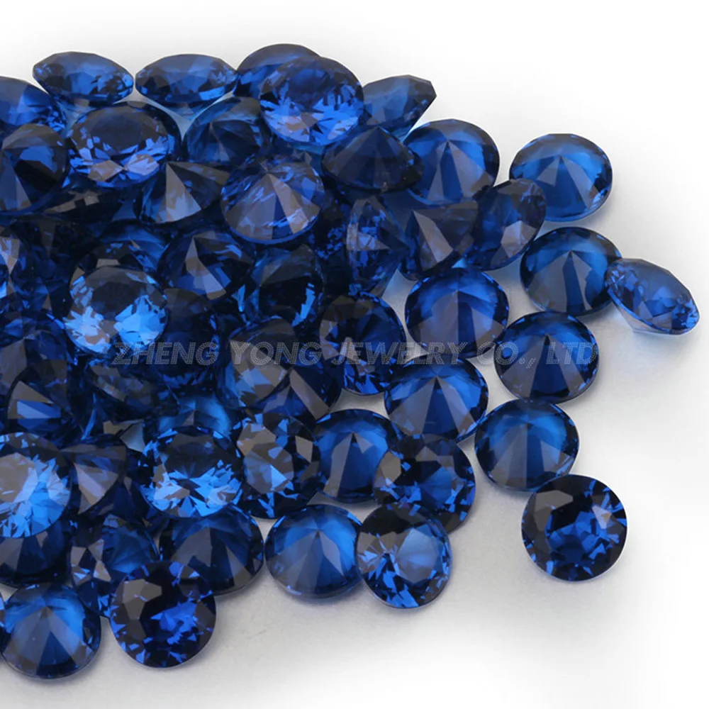 

500pcs/Lot 1mm-3mm Dark Blue Sapphire Diamond Synthetic Spinel Gemstones #113 Round Cut