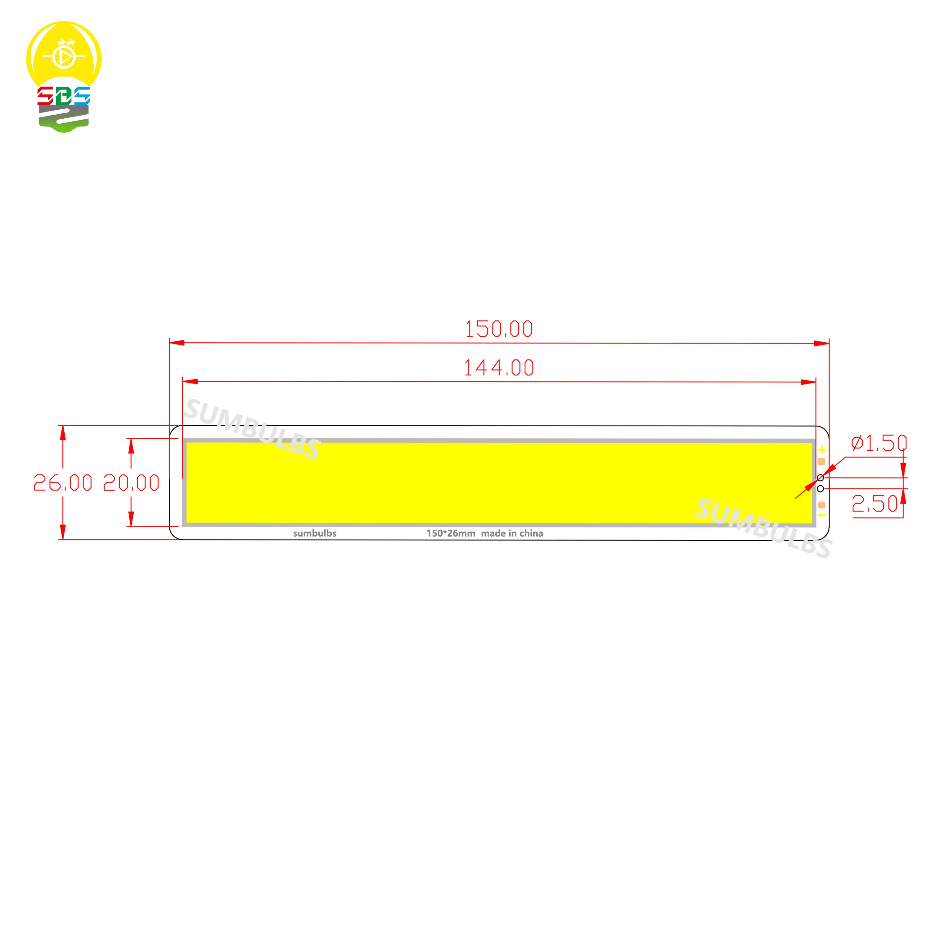 Imagem -05 - Led Strip Bulb Bar Fonte de Luz Lâmpada Branca Quente e Fria Faça Você Mesmo dc 12v 150x26 mm 8w 15cm 10 Pcs por Lote