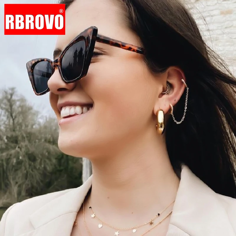 RBROVO Vintage Cateye Sunglasses Women Brand Designer Eyeglasses Women/Men Luxury Retro Glasses Sexy Gafas De Sol Mujer 2023