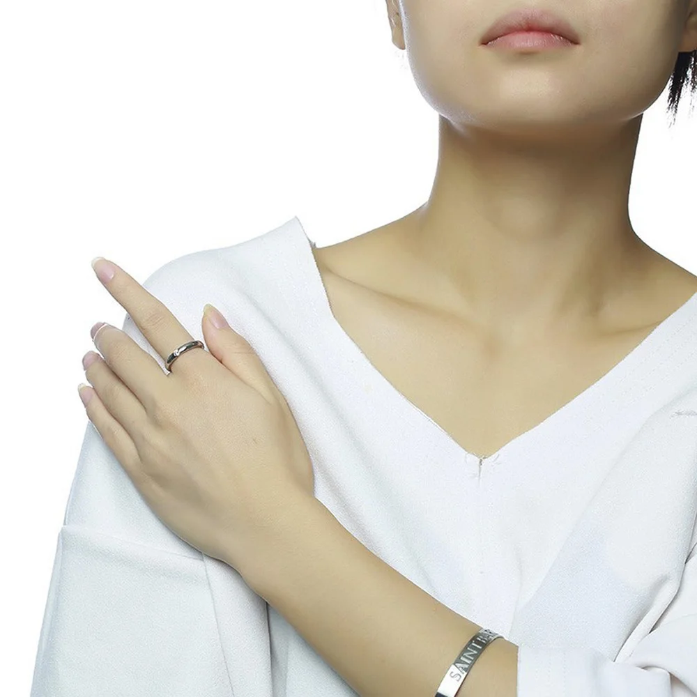 맞춤형 스테인레스 스틸 웨딩 커플 반지, 남성 약혼 밴드, CZ 스톤 퍼즐 솔리테어 파티 반지, 쥬얼리 선물