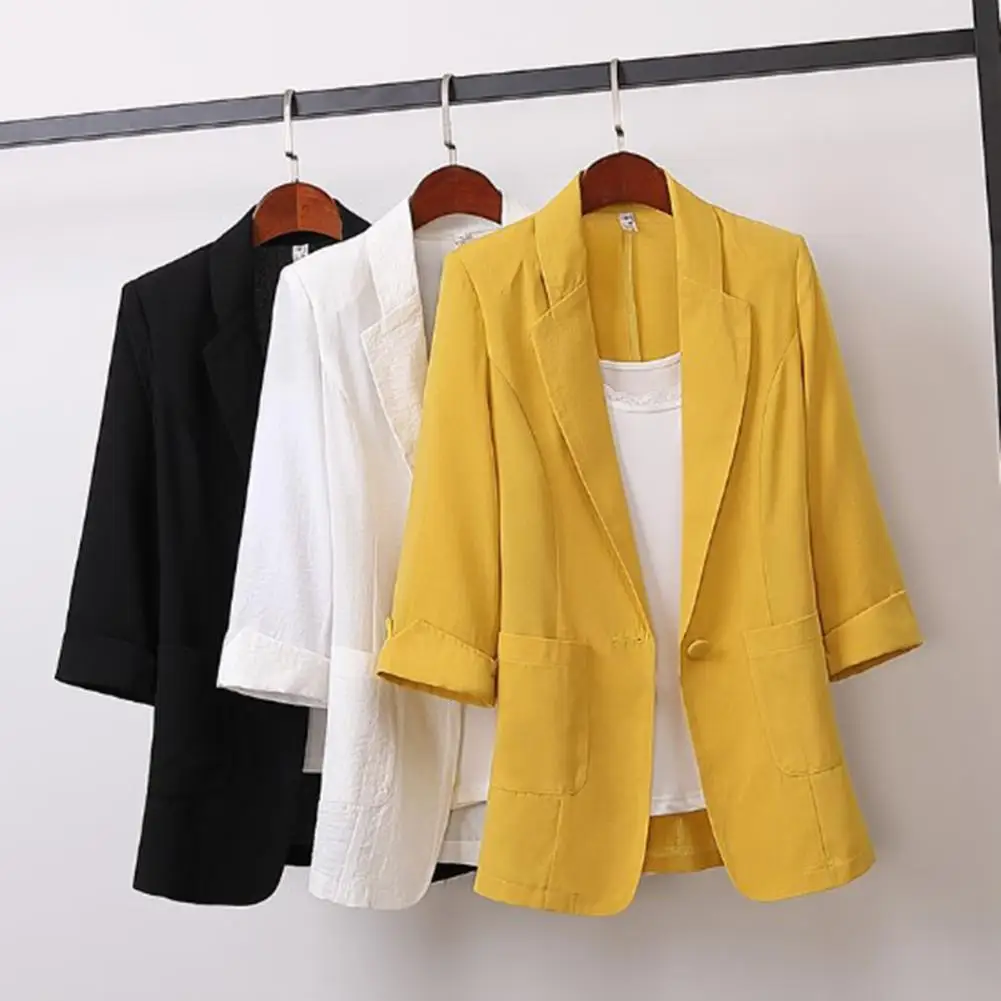 Hot Sale Women Blazer Cotton Linen Long Large Size Suit Jacket Loose Casual Fashion Suit Women Jacket veste femme куртка женская