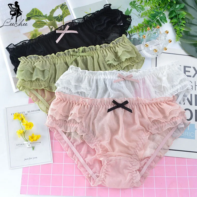 Leechee Japanese Women\'s Panties Cotton Sexy Soft Comfort Girl Seamless Solid Underwear Cute Briefs Low Waist Female Lingerie