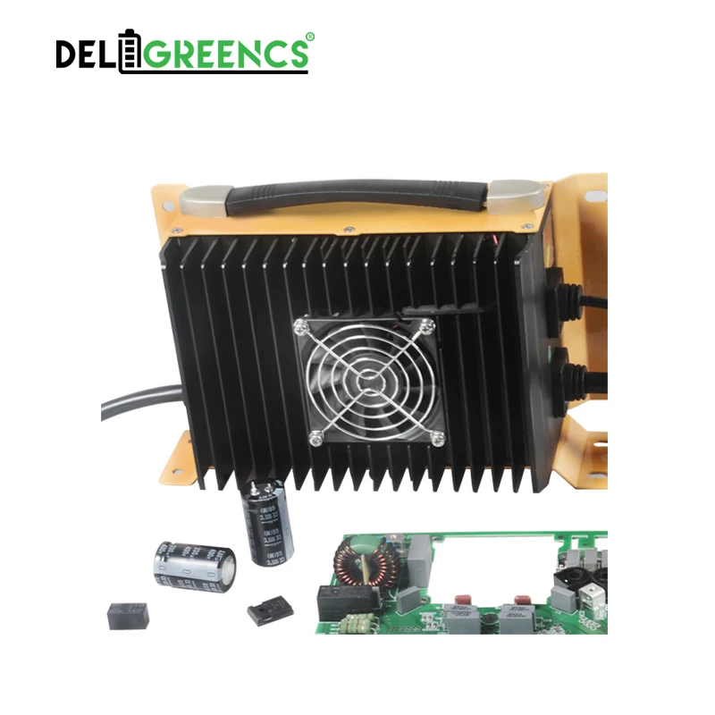 على متن 220 فولت 2KW EV شاحن للدراجات النارية Lifepo4 ليثيوم أيون الرصاص الحمضية 24 فولت 36 فولت 48 فولت 60 فولت 72 فولت 80 فولت 96 فولت 25A تمكين شاحن مقاوم للماء