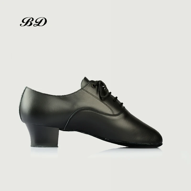 BD-zapatos de baile auténticos para hombre, calzado latino de piel de vaca, GB, suela recta de 5 CM con tacón, calcetín moderno, 403