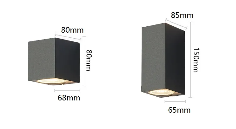 Modern LED açık alan su geçirmez projektör duvar lambası yukarı ve aşağı işık ev aydınlatma sundurma bahçe Aluminm koridor süslemeleri duvar işık