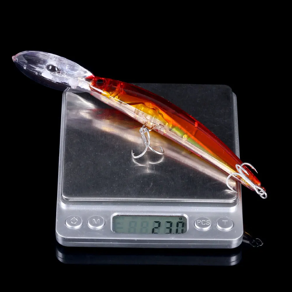 HENGJIA 17cm 23.5g Minnow Fishing Lure Laser Artificial Bait 3D Eyes Fishing Wobblers Bait Crankbaits Fishing Tackle Diving 2.5m image 4
