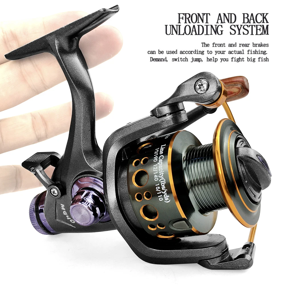 Carrete de carpa con freno dual – Giratorio de metal - imagen 3