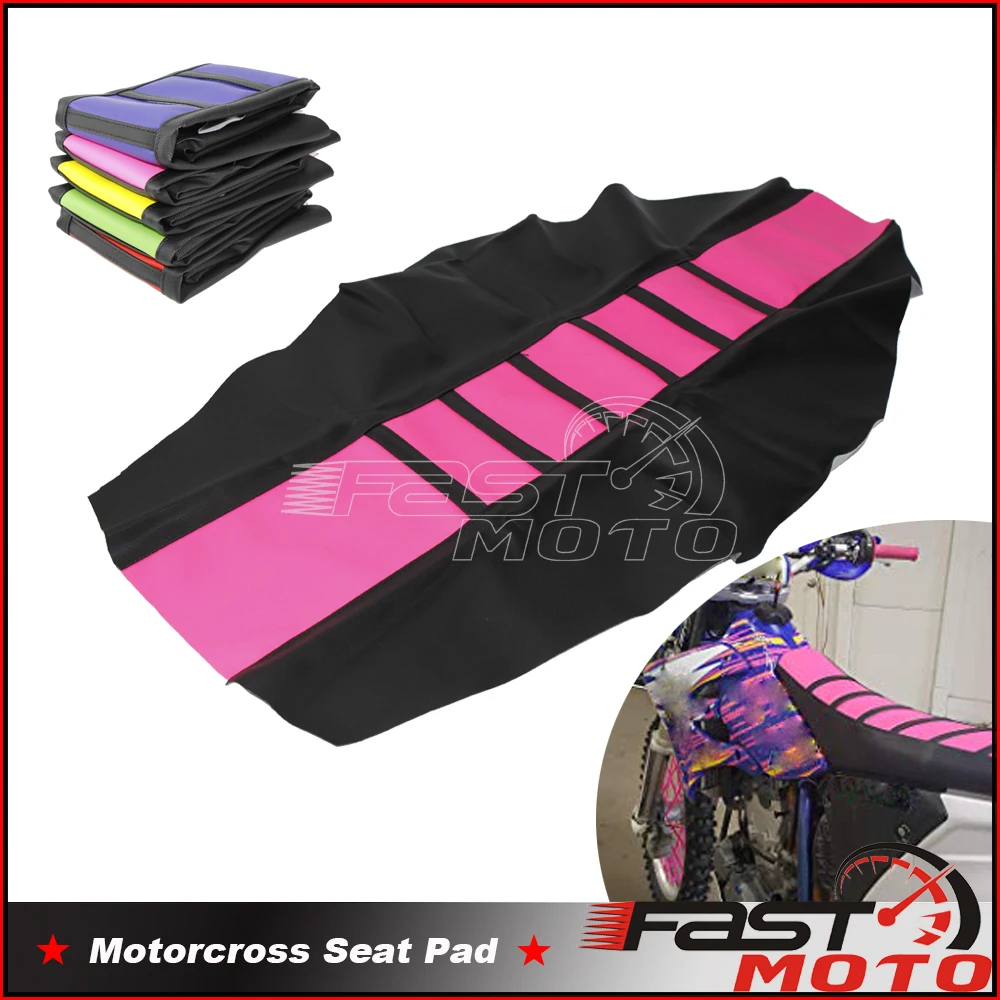 MX Custom Traction Seat Cover Gripper Ribbed Cushion Skin Pad for Yamaha Honda YZ TTR YZF YF-F TM XT CRF KX KXF Gas Gas Beta RR