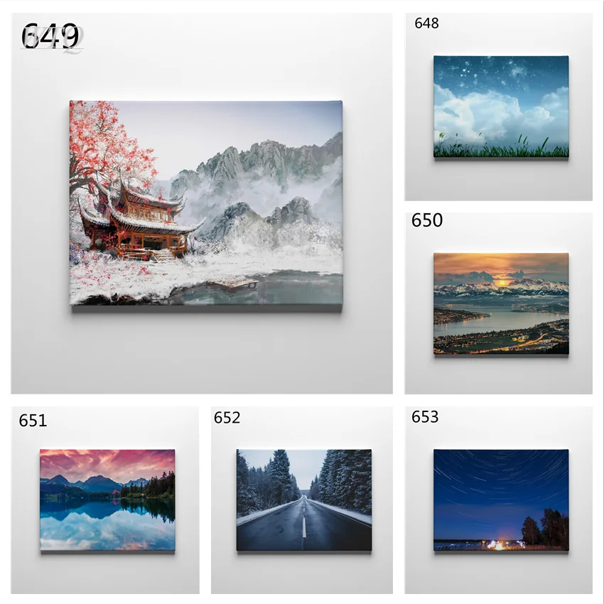 Snow Scene Sky Mountain Sea  Anime Posters Wall Poster Canvas Painting Wall Art Wall Decor Posters Picture Home Decor Room Decor