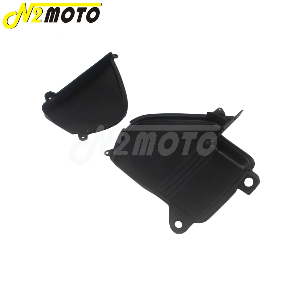 1 زوج أسود دراجة نارية صندوق بطارية غطاء جانبي لهوندا CRF230F CRF 230 2015-2019 الترابية سباق الدراجة ABS صندوق بطارية الحرس الجانب
