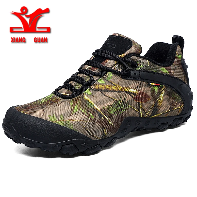 XIANGGUAN 2021 NEW Outdoor Hiking Shoes Men Military Camouflage Shoes Low Anti Skid Wear Boots Women Climbing Sneakers Men