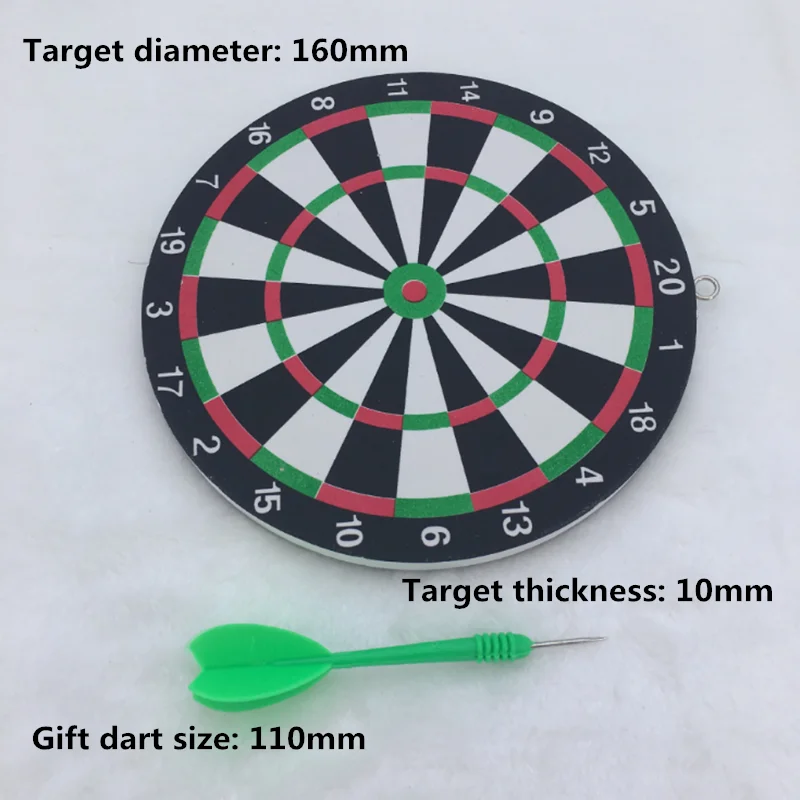 Hot Koop Hoge Kwaliteit Muur Gemonteerde Dubbelzijdige Dual-Gebruik Dikke Foam Dartbord Set Diameter 16cm Dart Doel + 1 Dart