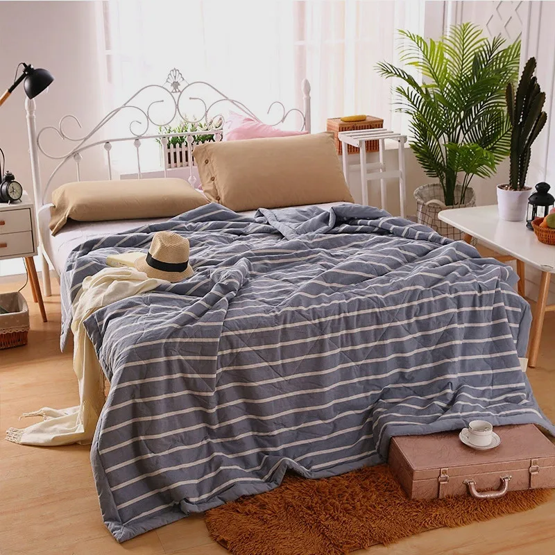 2021 New Ttripe Bedspread Summer Quilt Blanket Comforter Bed Cover Quilting Home Textiles Suitable for Children adult Bedspread