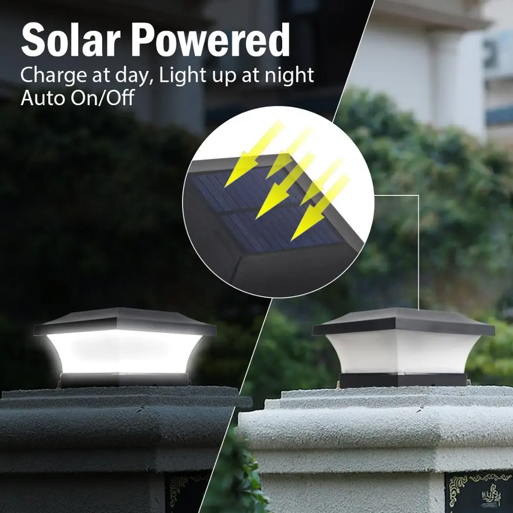 Lámpara Solar para decoración de jardín, luz para valla, exterior, puerta, patio, cabaña, T-SUNRISE, 1, 2 y 4 piezas, IP65