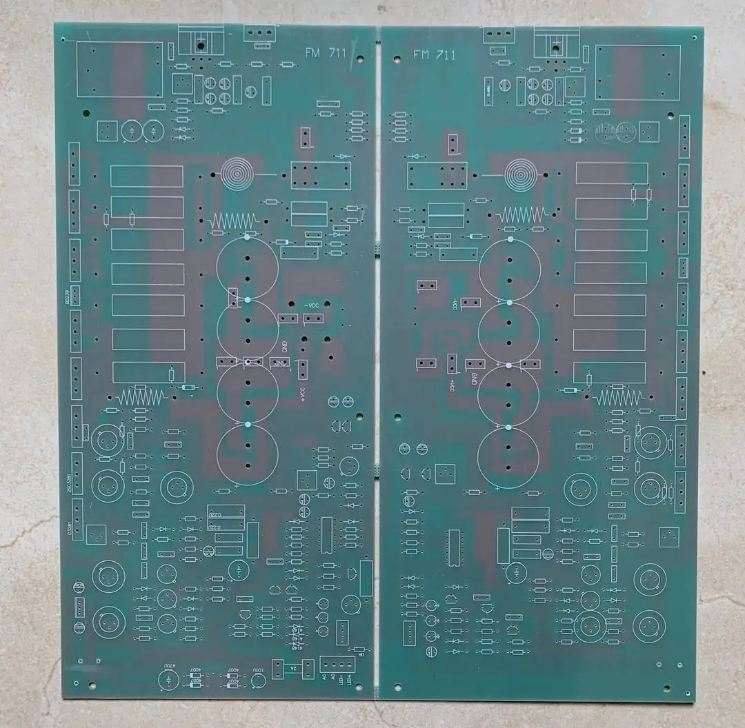 Latest  Swiss FM711 power amplifier board, magnified version, PCB direct engraving empty board, debugged board, balanced module