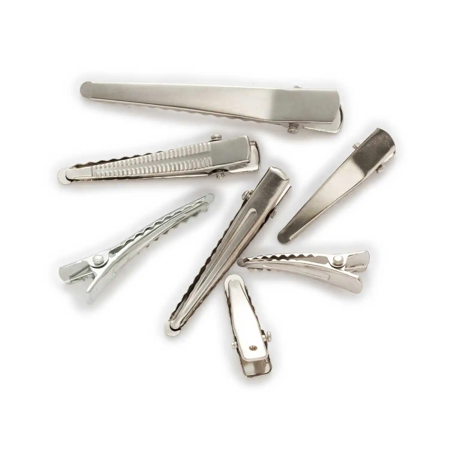 

50pcs Alligator Hair Clips with Teeth, Strong Grip Blank Metal Base for DIY Hairpin, Hair Jewelry Making Findings