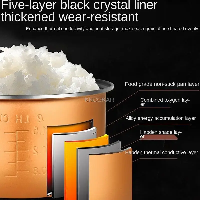 Nowy 2 L mini kuchenka do ryżu inteligentne urządzenie do gotowania ryżu gospodarstwa domowego 220 v elektryczne urządzenie do gotowania ryżu D213