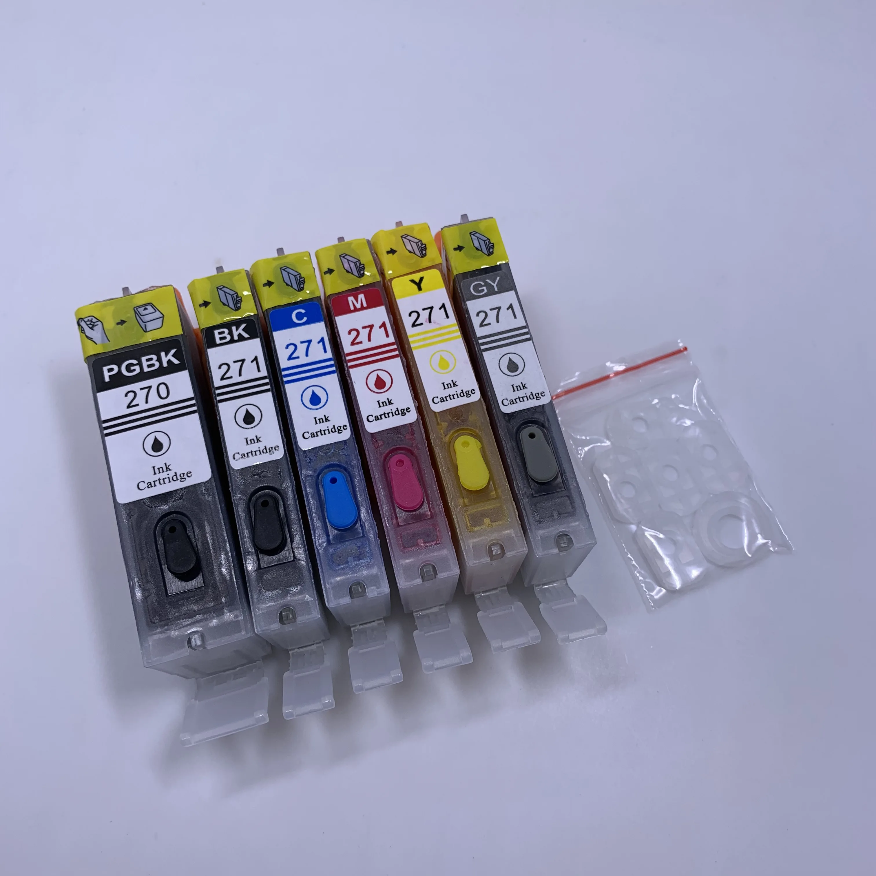 

YOTAT 6Color Full Refillable Ink Cartridge PGI270 PGI-270XL PGI-270 CLI-271 for Canon PIXMA MG7720 TS8020 TS9020 Printer