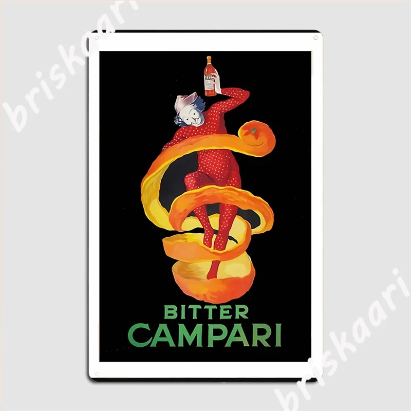 Bitter Campari Poster Metal Plaque Poster Cinema Garage Decoration Cinema Kitchen Printing Tin Sign Poster