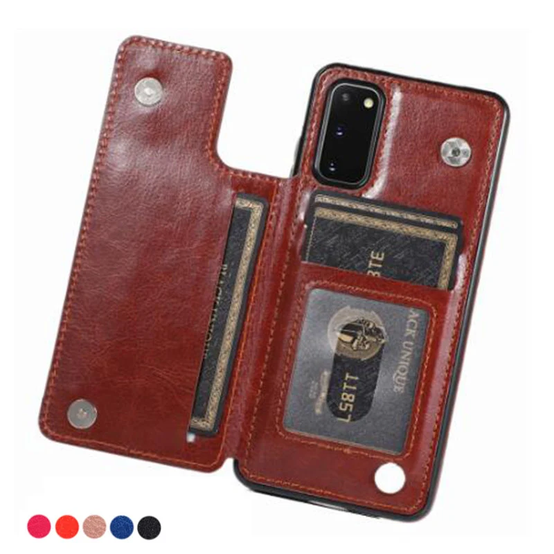 

Kickstand Case For Samsung Galaxy A71 A51 A30 A21 A50 A11 A20S A81 A91 M10 Leather Wallet Case Card Slots Shockproof Flip Shell