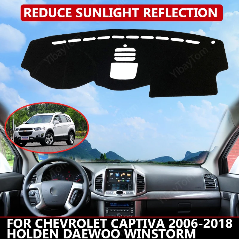 Car Dashboard Cover for Chevrolet Captiva 2006-2018 Holden Daewoo Winstorm Mat Protector Sun Shade Dashmat Board Pad Auto Carpet