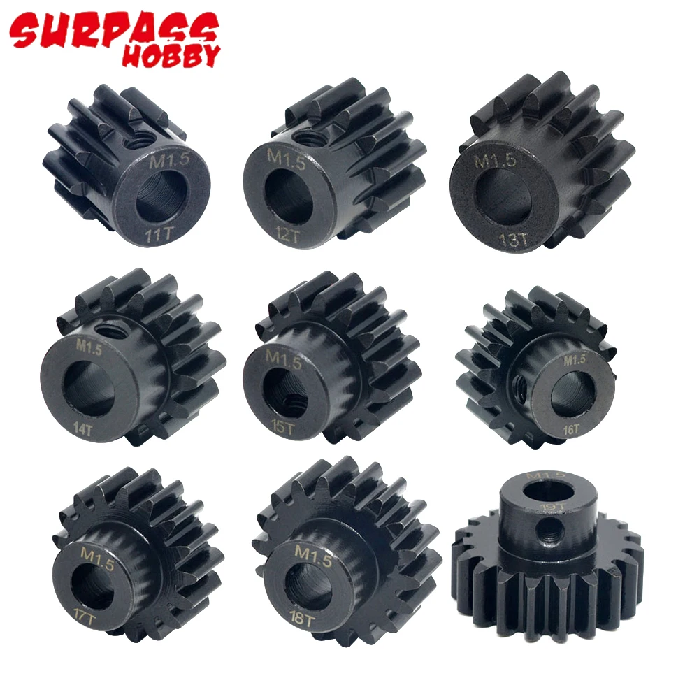 3pcs/lot Surpass Hobby M1.5 11T-25T 8.0mm Shaft Alloy Pinion Gear Compatible With 55 56 Series Hobbywing 56113 5687 4985 Motor