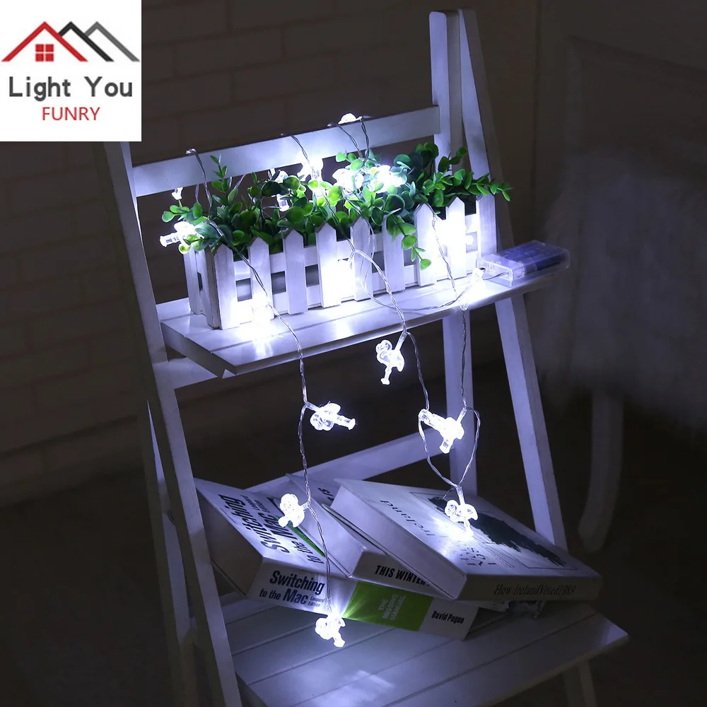 20LED Flamingo Model Batterij Doos Licht String Party Holiday Home Decoratie Light String