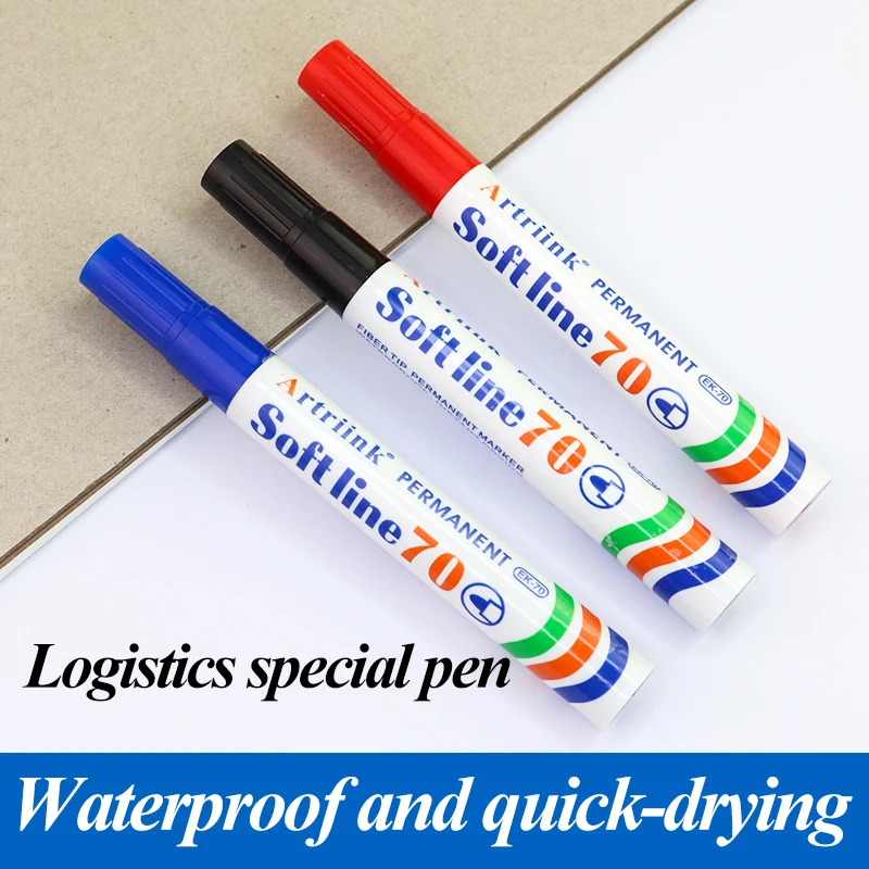 Artriink 2mm Oily Big End Marker Permanent Red/Black/Blue Pens for Tyre Markers Quick Drying Signature Pen Stationery Supplies