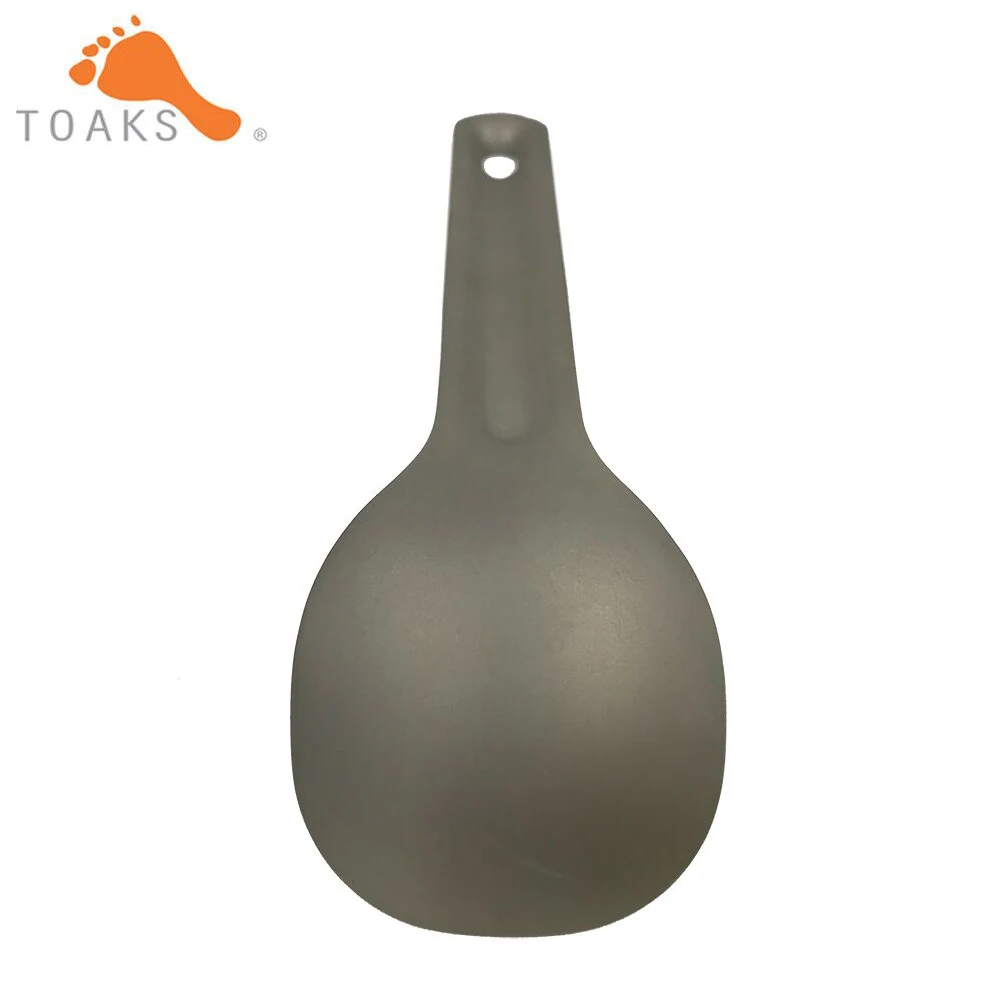 TOAKS  New Titanium Spoon 125mm Length Camping Spoon Outdoor Tableware Short Handle Titanium Spoon
