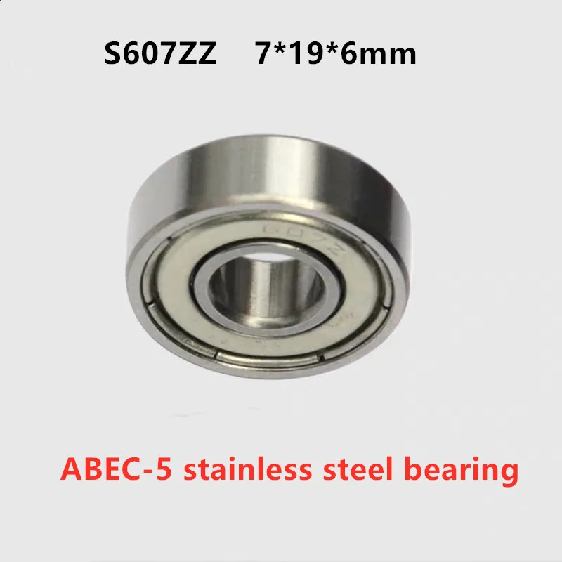 

50pcs stainless steel bearing ABEC-5 S607ZZ 7*19*6mm deep groove ball bearing S607 -2Z S607Z 7x19x6 mm