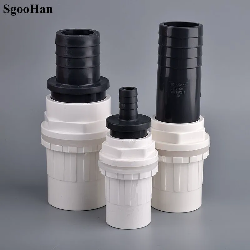 1~5Pcs UPVC Pipe Fish Tank Joint Set Pagoda Drainage Connector O.D 32/40/50-16/20/25/30/40/50mm Garden Irrigation  Hose Adapter