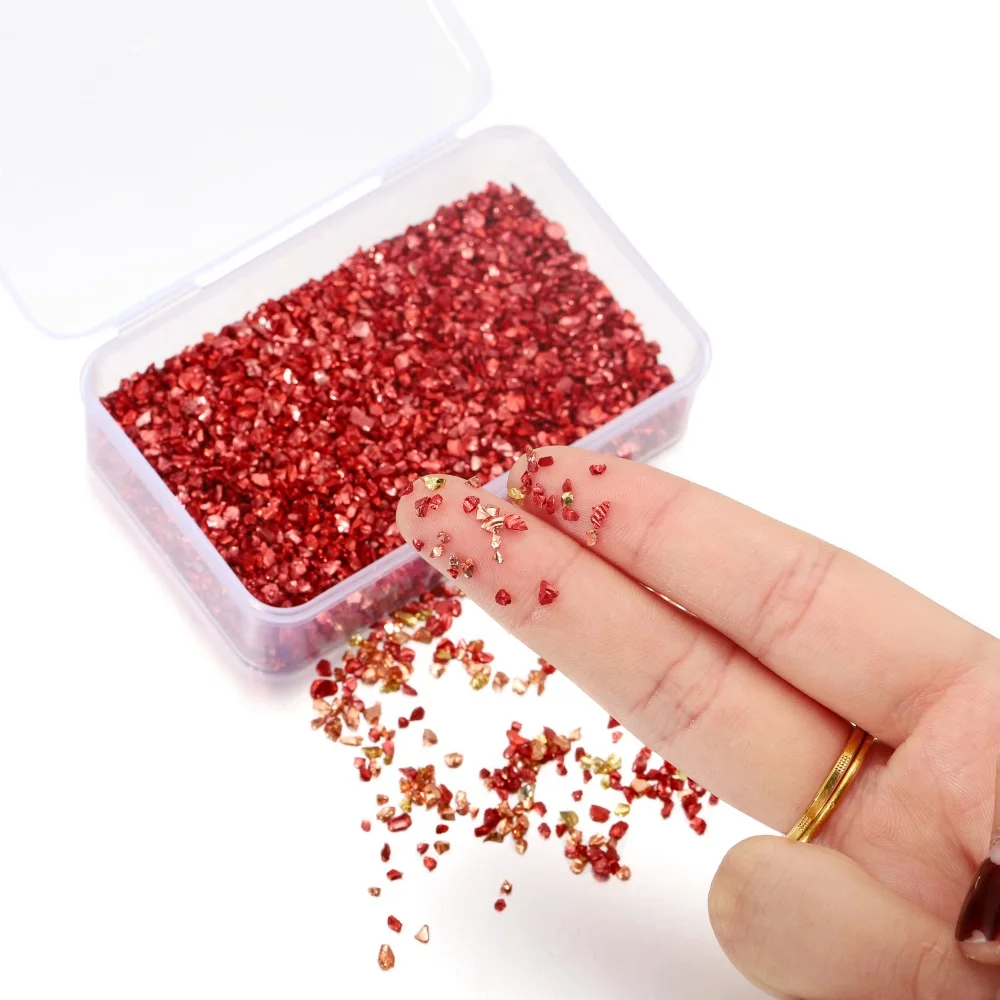 30/50/80g Crushed Glass Stones Filling Epoxy Resin Silicone Mold Irregular Broken Stone For DIY Nail Art Epoxy Crafts Filler