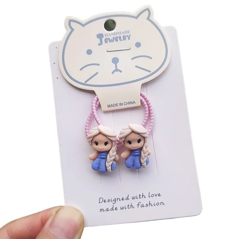 2PCS Clown Angel Cute Princess Baby Headwear Kids Cartoon Elastic Hair Bands Children Hair Ties Ropes Girls Accessories