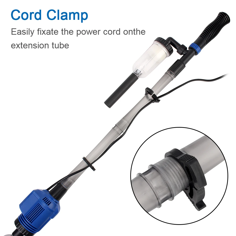 Electric Siphon Filter Fish Tank Sand Washer US Plug Aquarium Siphon Operated Cleaner Vacuum Gravel Water Changer