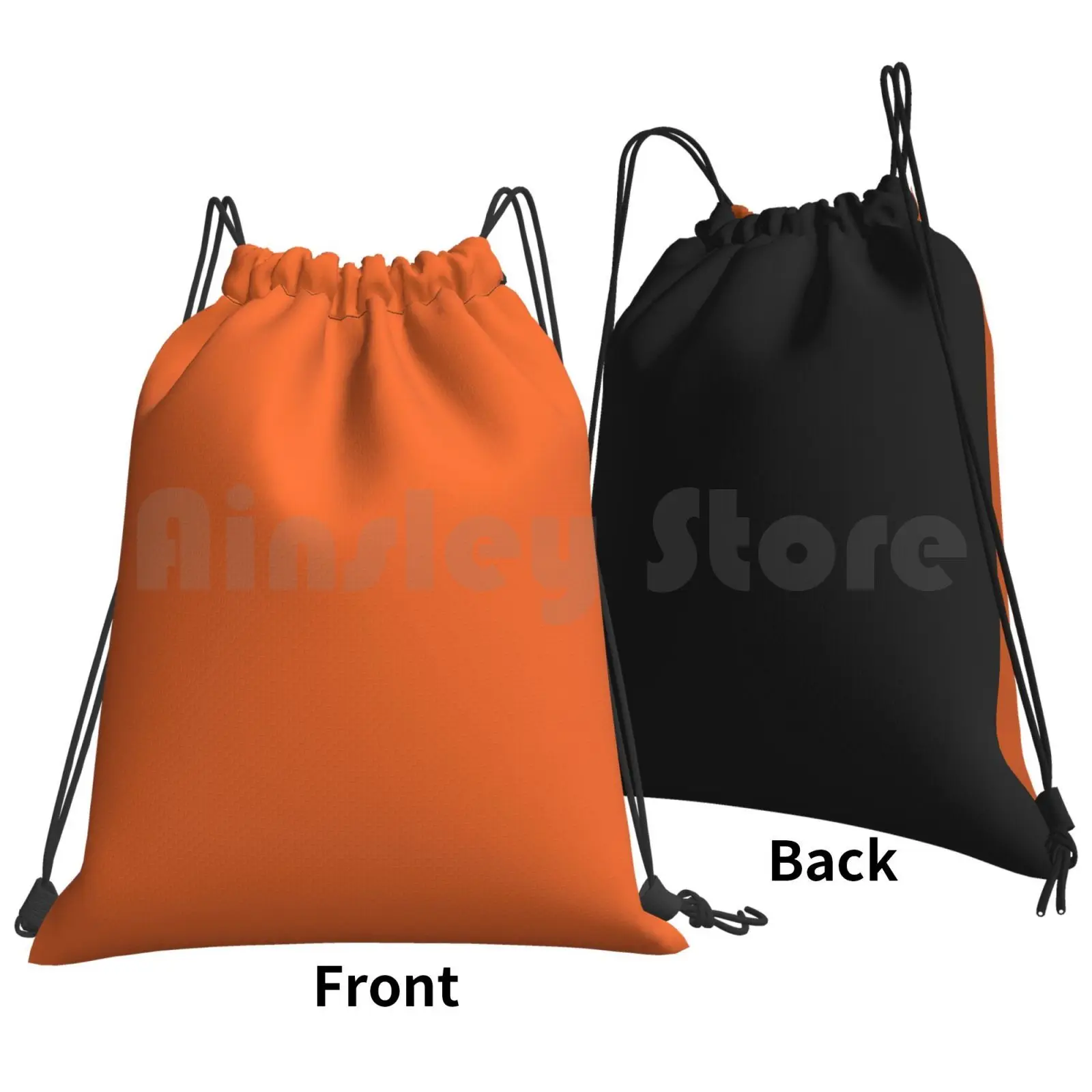 Plain Solid Deep Carrot Orange-Over 100 Shades Of Orange On Ozcushions Backpack Drawstring Bag Riding Climbing Gym Bag Deep