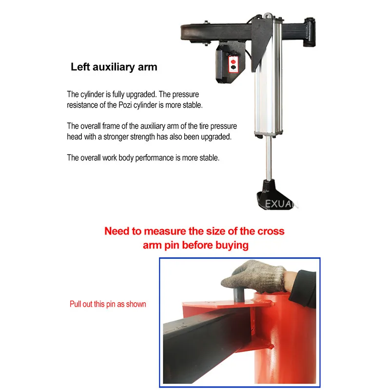 Left Arm Right Arm Tire Changer Auxiliary Arm Pneumatic Tire Robot Arm Tire Changer Mechanical Left And Right Auxiliary Arm