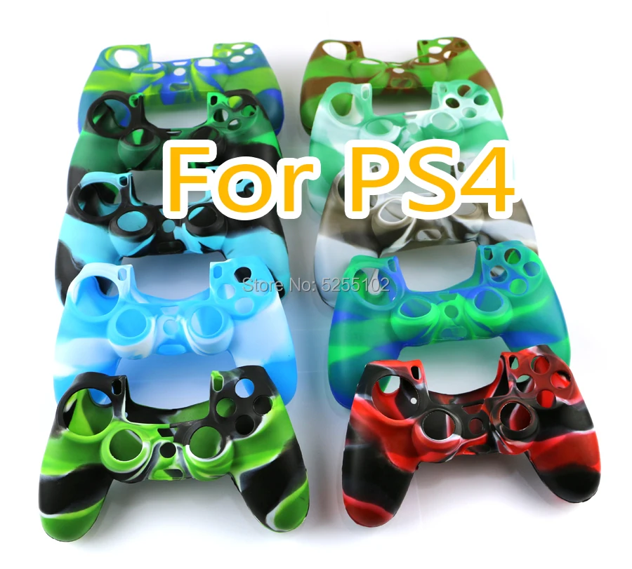 

1PC Camouflage Non-slip Soft Silicone Protective Joystick Thumbstick Grip Protective Skin Cover Case for PS4 Game Controller Hot