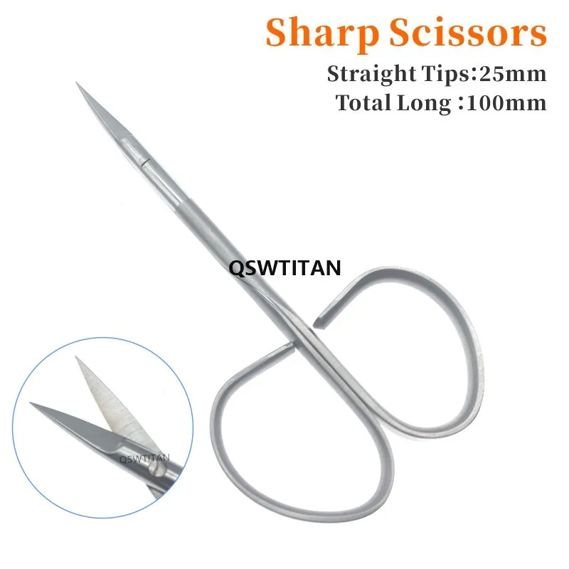 10CM Surgical scissors stainless steel Scissors For Pet Veterinary Surgical Instruments