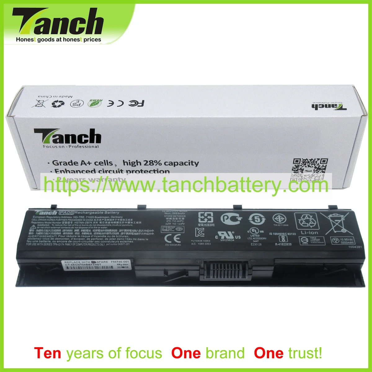 

Tanch Laptop Battery for HP 849571-251 849571-241 17-AB409NQ OMEN 17-W001LA 17-w240ng 17-w215ng,10.95V or 11.1V 6cell