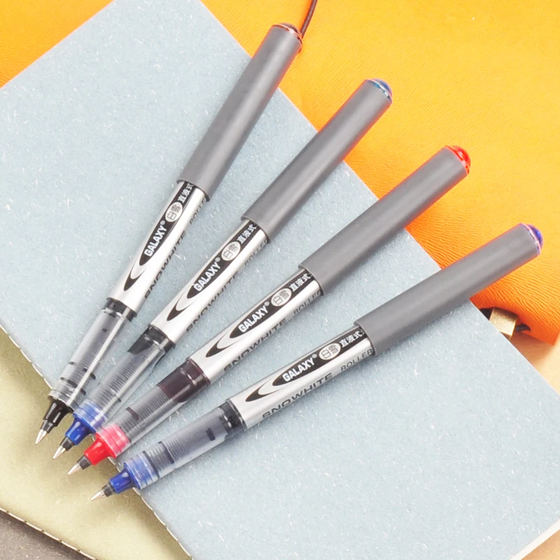 

12PCS BOKU SNOWHITE Straight Liquid-type Ball-point Pen 0.5MM Gel Pen Signing Pen