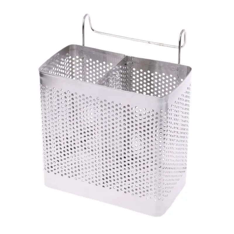 Kitchen Hanging Stainless Steel Chopsticks Spoons Fork Cutlery Holder Rack Drainer Storage 37MF