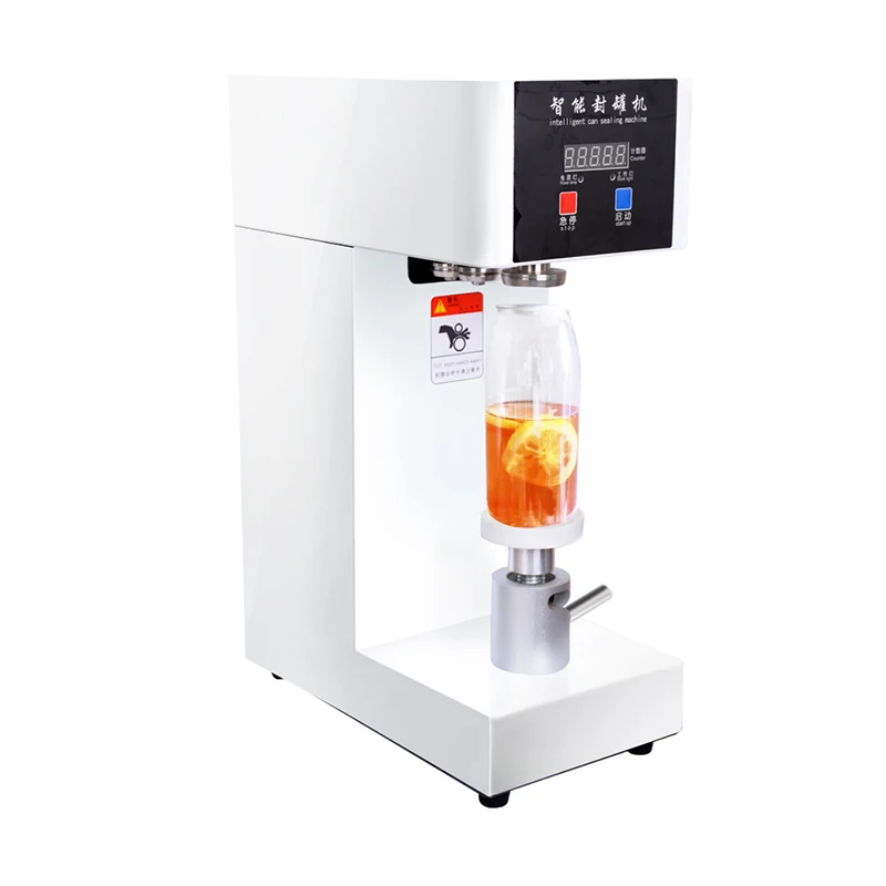 220V/110V Commercial Plastic Can Beverage Coffee Milk tea And Drink bottle sealer Smart Panel Can Sealing Machine