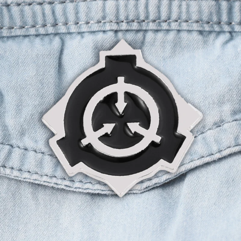 SCP foundation metal badge special accommodation measures Brooch Cosplay prop Lapel Pin